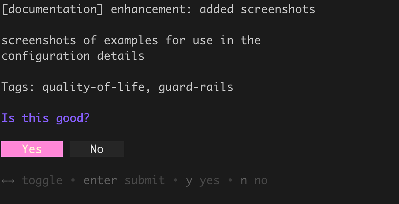 Screenshot of  instructions